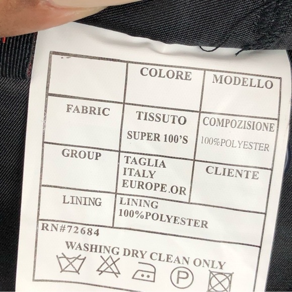 𝅺Leonardi Blue Jacquard paisley, print hand tailored blazer - Picture 7 of 13